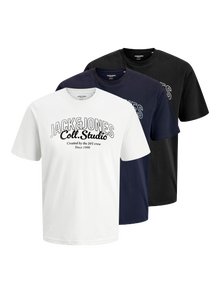 Jack & Jones Pack de 3 T-shirt -Black - 12287680