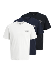 Jack & Jones 3-pak T-shirt -White - 12287680