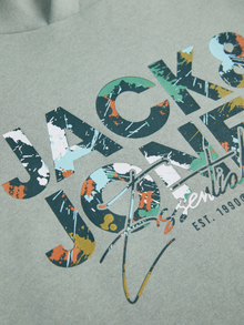 Jack & Jones Effen Hoodie Mini -Iceberg Green - 12287776