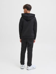 Jack & Jones Regular Fit Hoodie Junior Ribbed cuffs Set in sleeves Sweatshirt -Black - 12287777