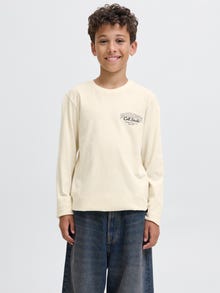 Jack & Jones Longsleeved T-shirt Junior -Antique White - 12287784