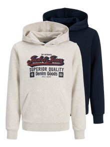 Jack & Jones Paquete de 2 Sudadera con capucha Logotipo Junior -Sky Captain - 12287812