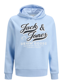Jack & Jones 2-pack Logo Hoodie Junior -Chambray Blue - 12287812