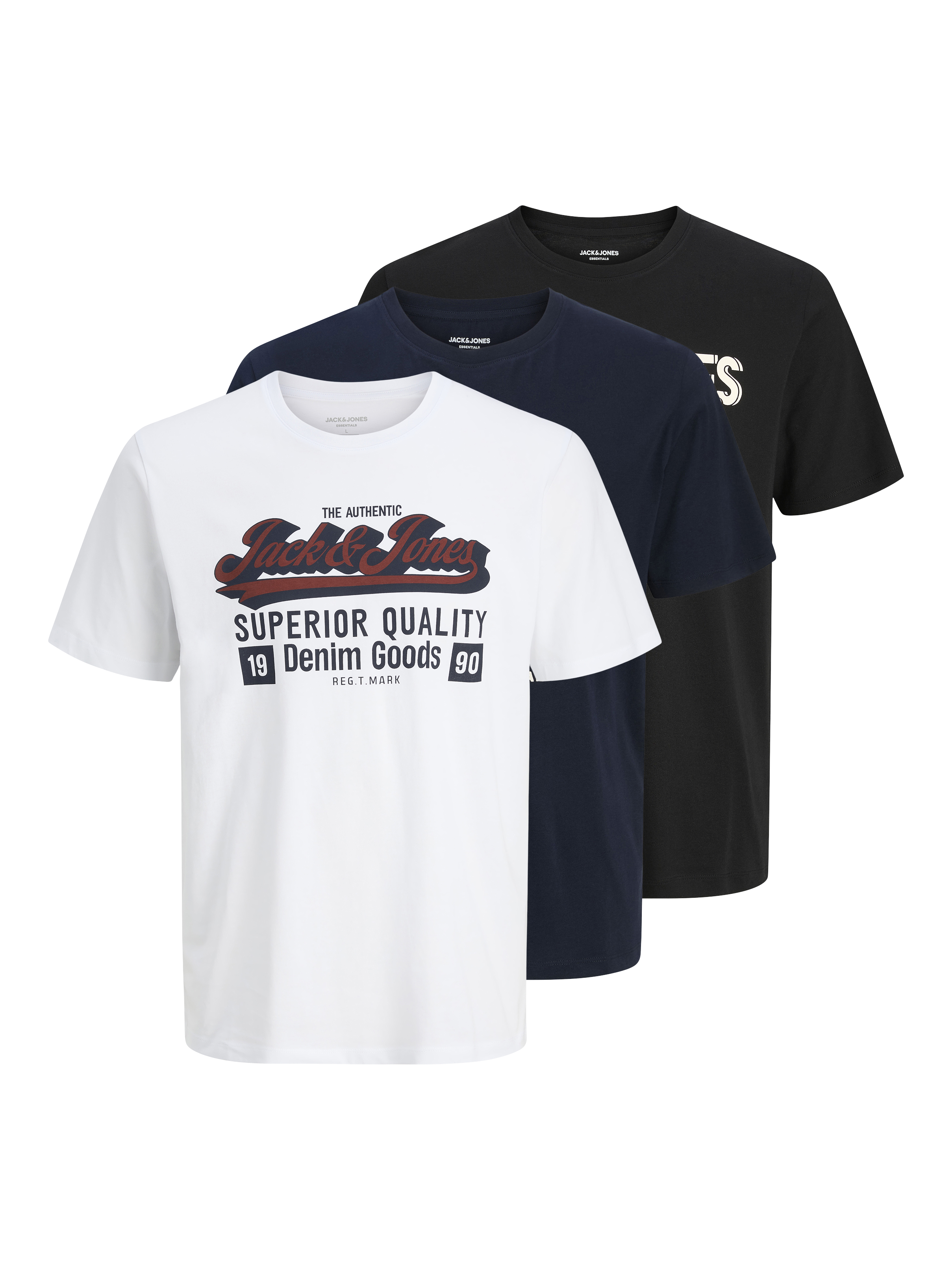 Thumbnail - Plus Size 3er-pack Logo T-shirt