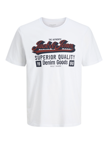 Jack & Jones Plus Size 3er-pack Logo T-shirt -Cloud Dancer - 12287820