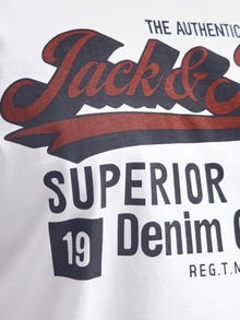 Jack & Jones Plus Size 3-pack Logo T-shirts -Cloud Dancer - 12287820