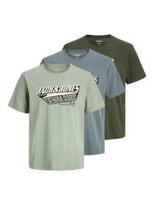 Jack & Jones Plus Size 3-pack Logo T-shirts -Duffel Bag - 12287820