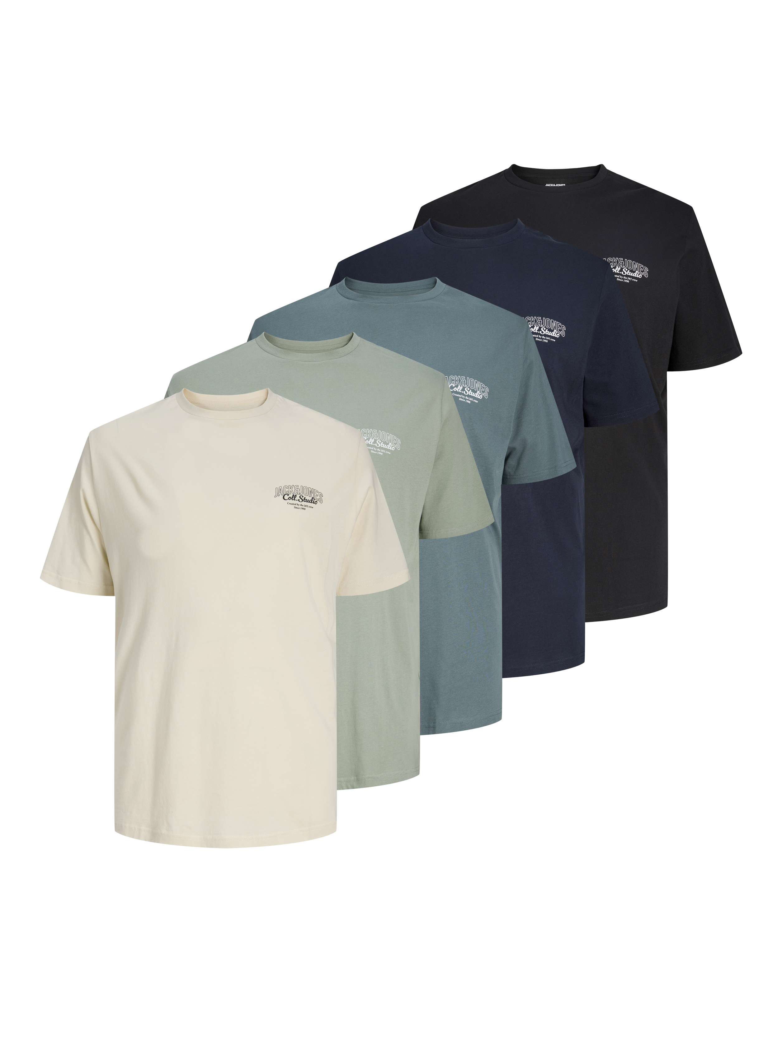 Thumbnail - Plus Size 5er-pack Gedruckt T-shirt