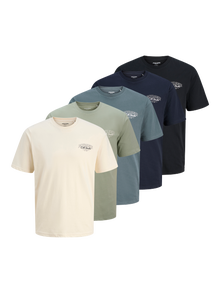 Jack & Jones Plus Size Printet T-shirt -Antique White - 12287821