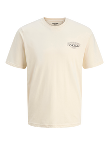 Jack & Jones Plus Size Printet T-shirt -Antique White - 12287821