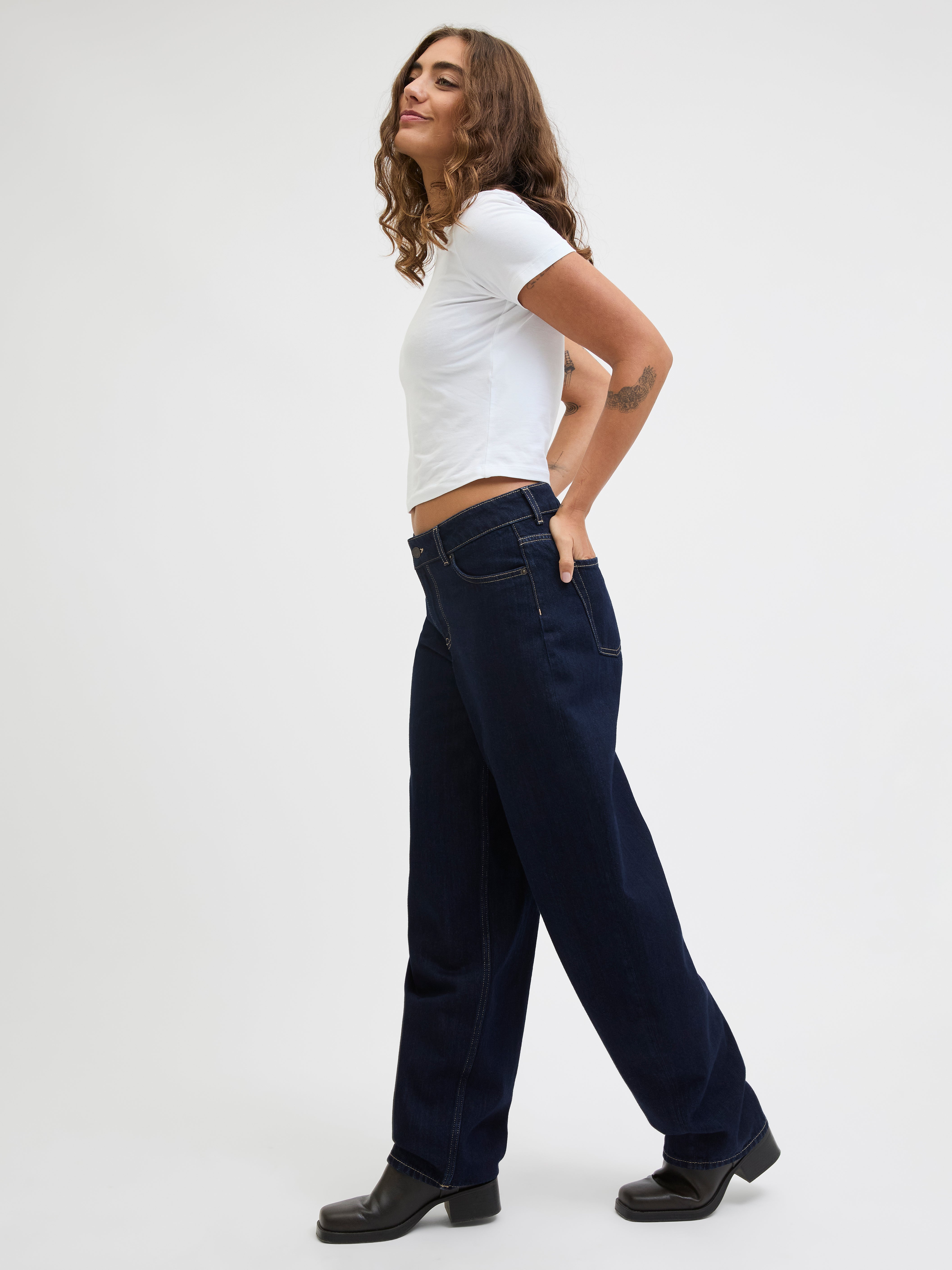 JACK & JONES Jxfuji Barrel MW Jeans R004 Dnm Noos JACK & JONES Jxfuji Barrel MW Jeans R004 Dnm Noos