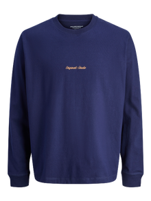 Jack & Jones Plus Size t-shirt à manches longues -Ocean Cavern - 12288193