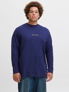 Jack & Jones Plus Size t-shirt à manches longues -Ocean Cavern - 12288193