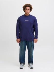Jack & Jones Plus Size t-shirt à manches longues -Ocean Cavern - 12288193