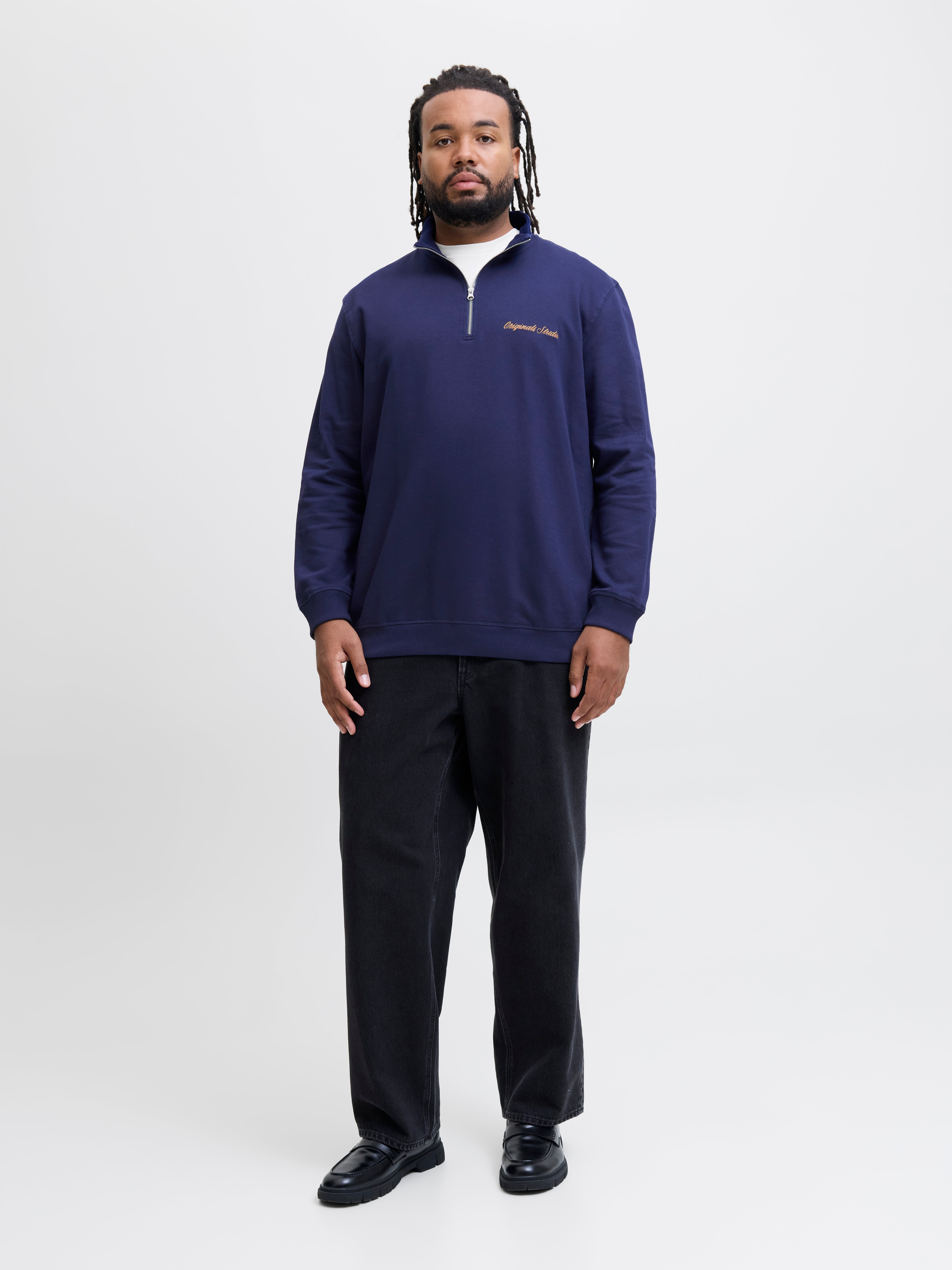 Thumbnail - Plus Size Sweatshirt Mit Stehkragen