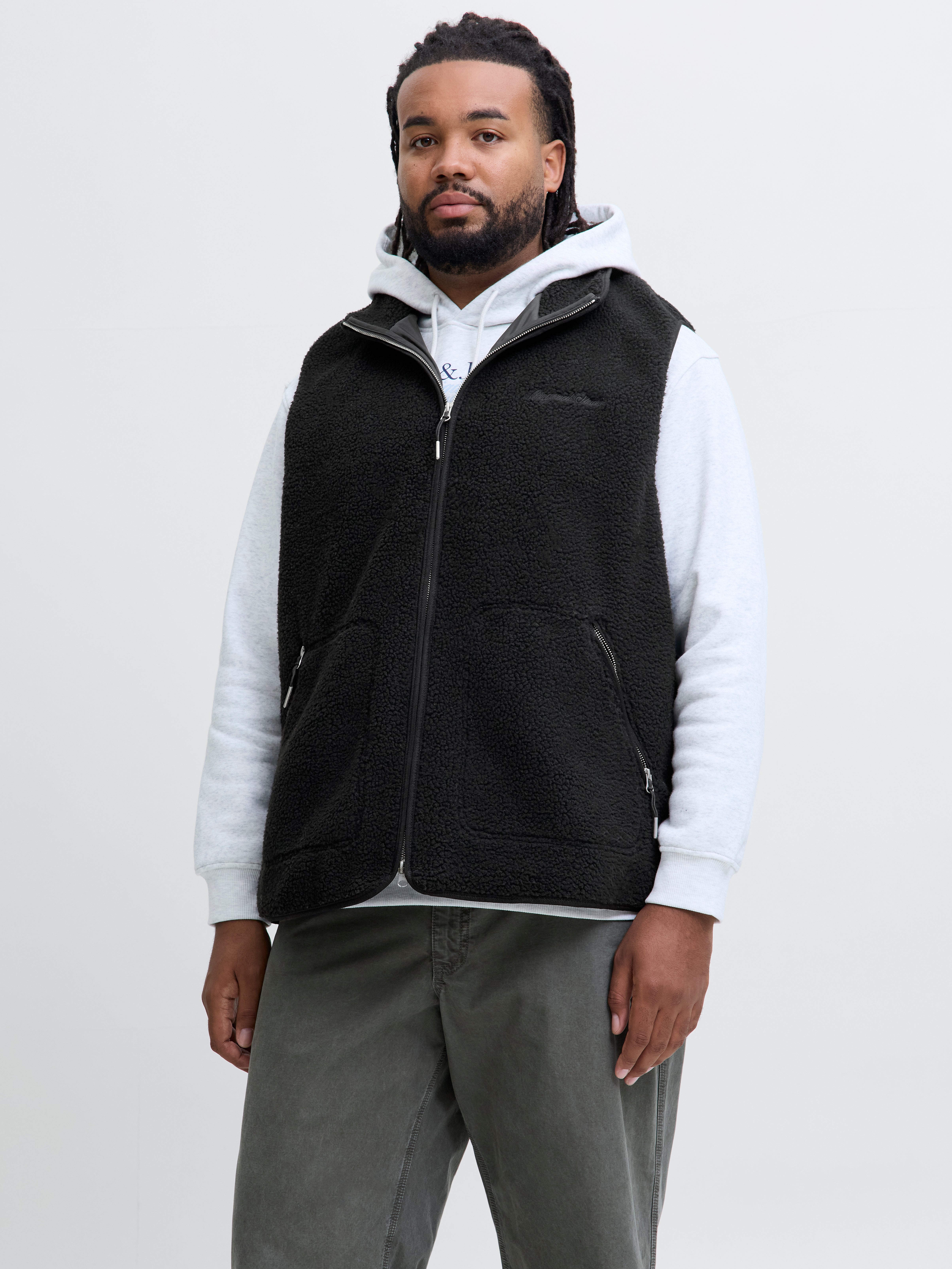 Combinar Chaleco Negro Chalecos De Peluche Para Hombre Con Chaleco