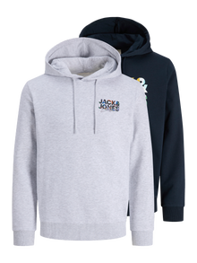 Jack & Jones Pack de 2 Sweat à capuche -Sky Captain - 12288284