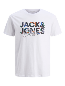 Jack & Jones Paquete de 3 Camiseta -White - 12288303