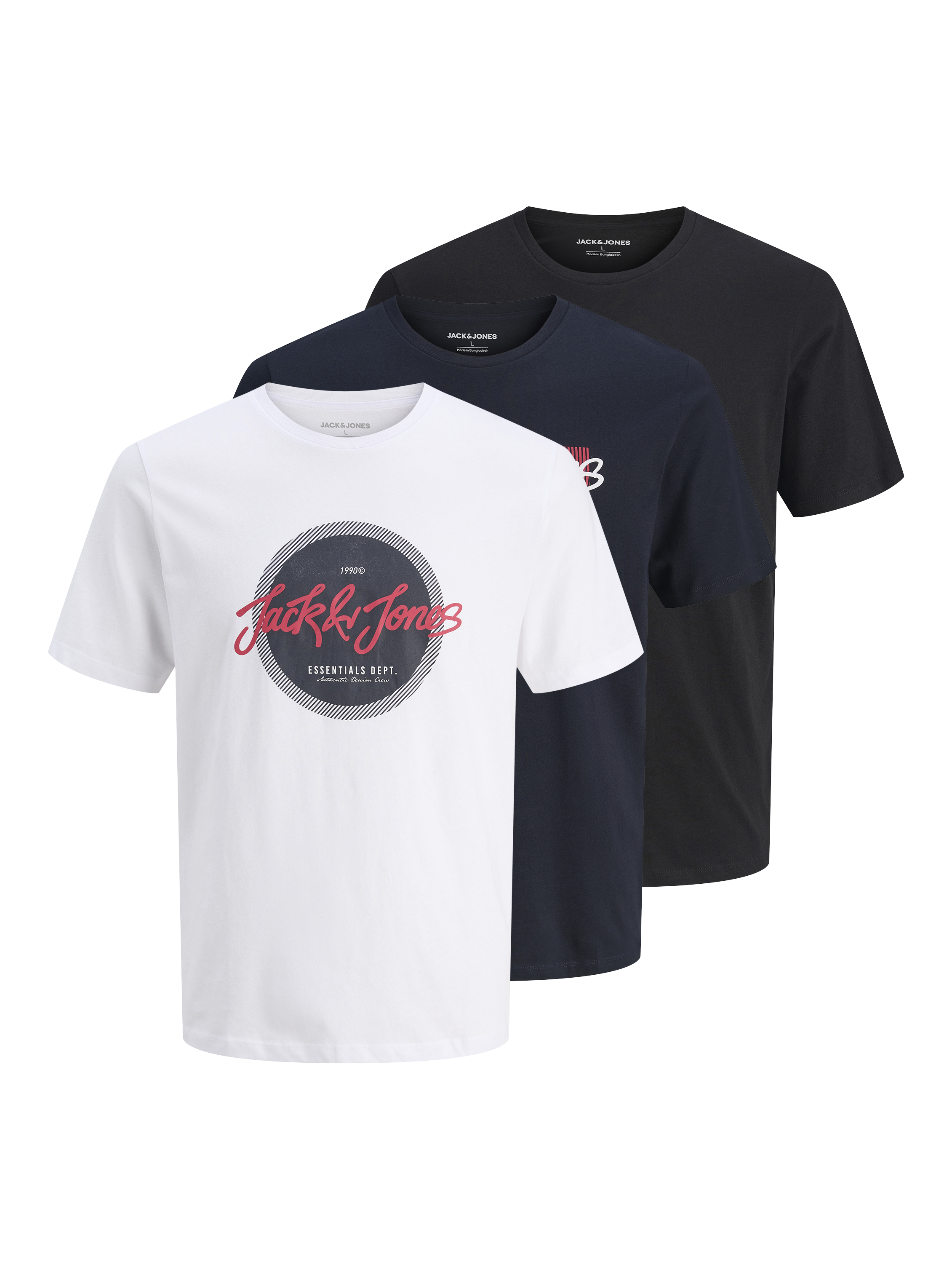 新品★春物 新作 メンズ*Jack-Jones*casual カラフル マルチ Rainbowボーダー 長袖シャツ 白/M 春シャツ 紳士 レターパック360発送可能 送料無料 ジャック アンド ジョーンズ メンズ カジュアルパンツ