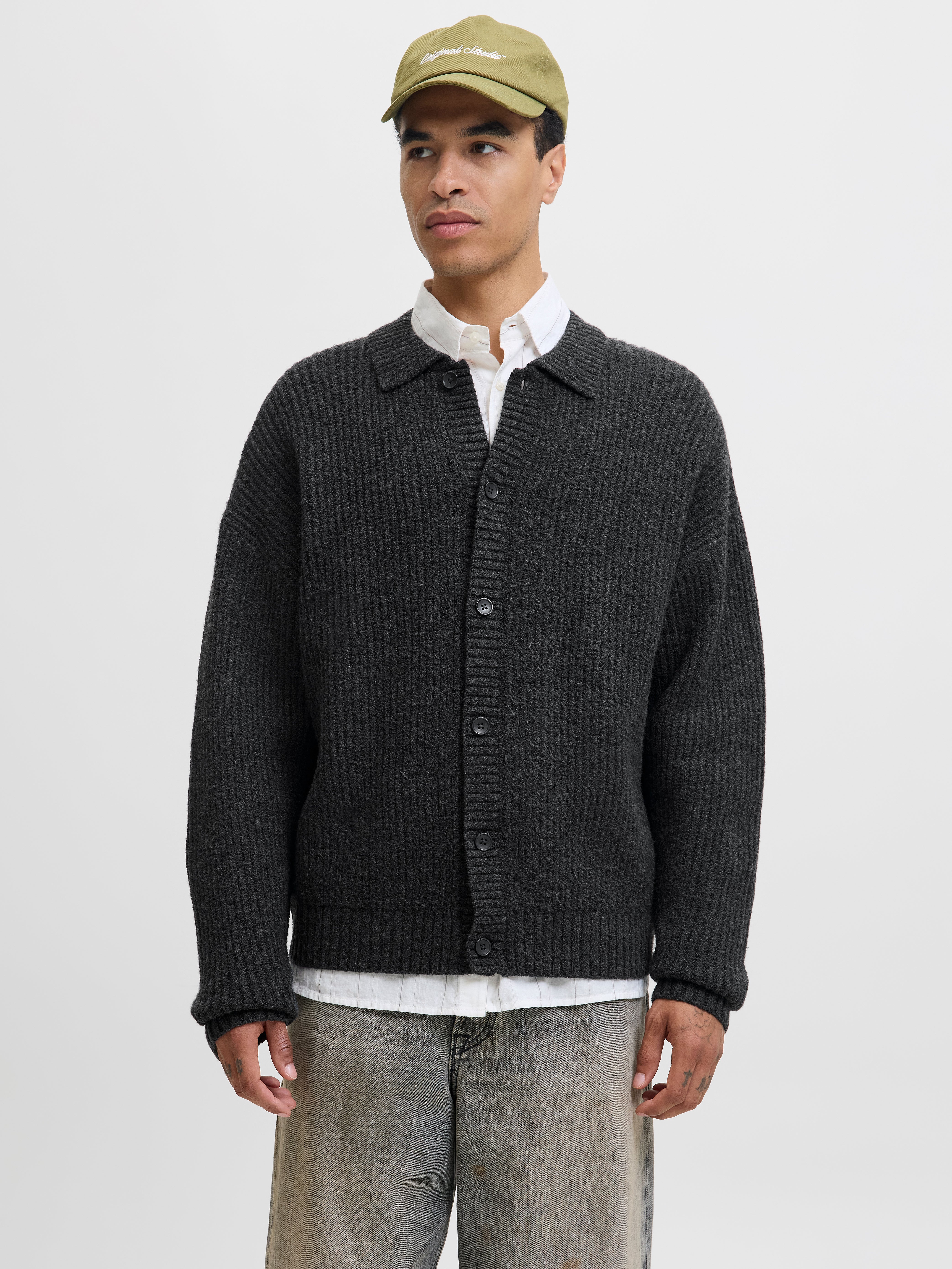 Strickjacke Dunkelgrau Jack Jones® - Main Image