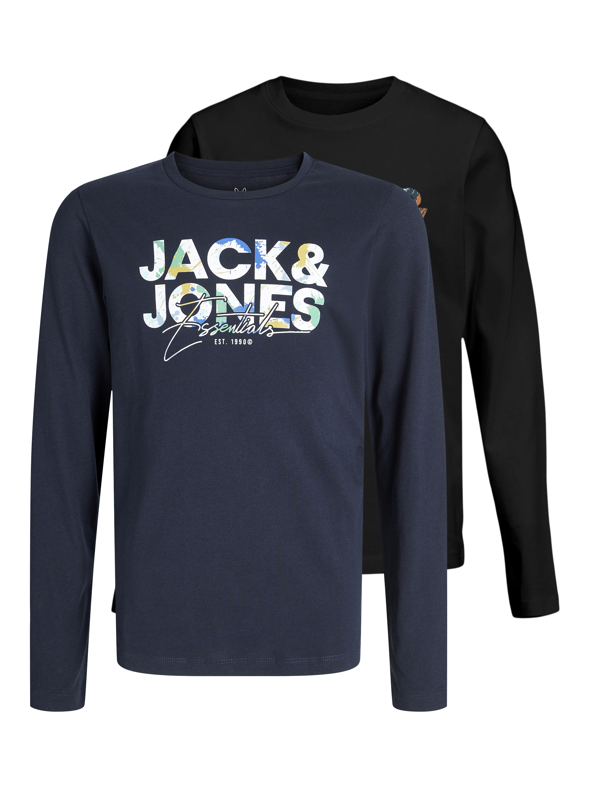 Thumbnail - 2er-pack Logo Langarm-t-shirt