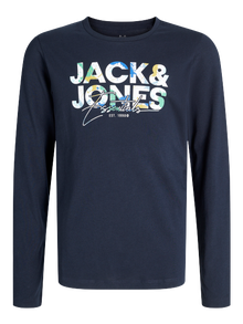 Jack & Jones 2-συσκευασία Λογότυπο Longsleeved T-shirt -Sky Captain - 12288423