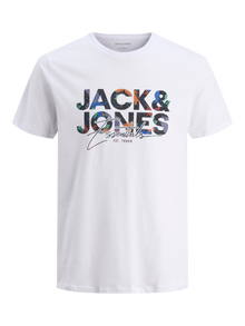 Jack & Jones Plus Size 3-pak Z logo T-shirt -White - 12288464
