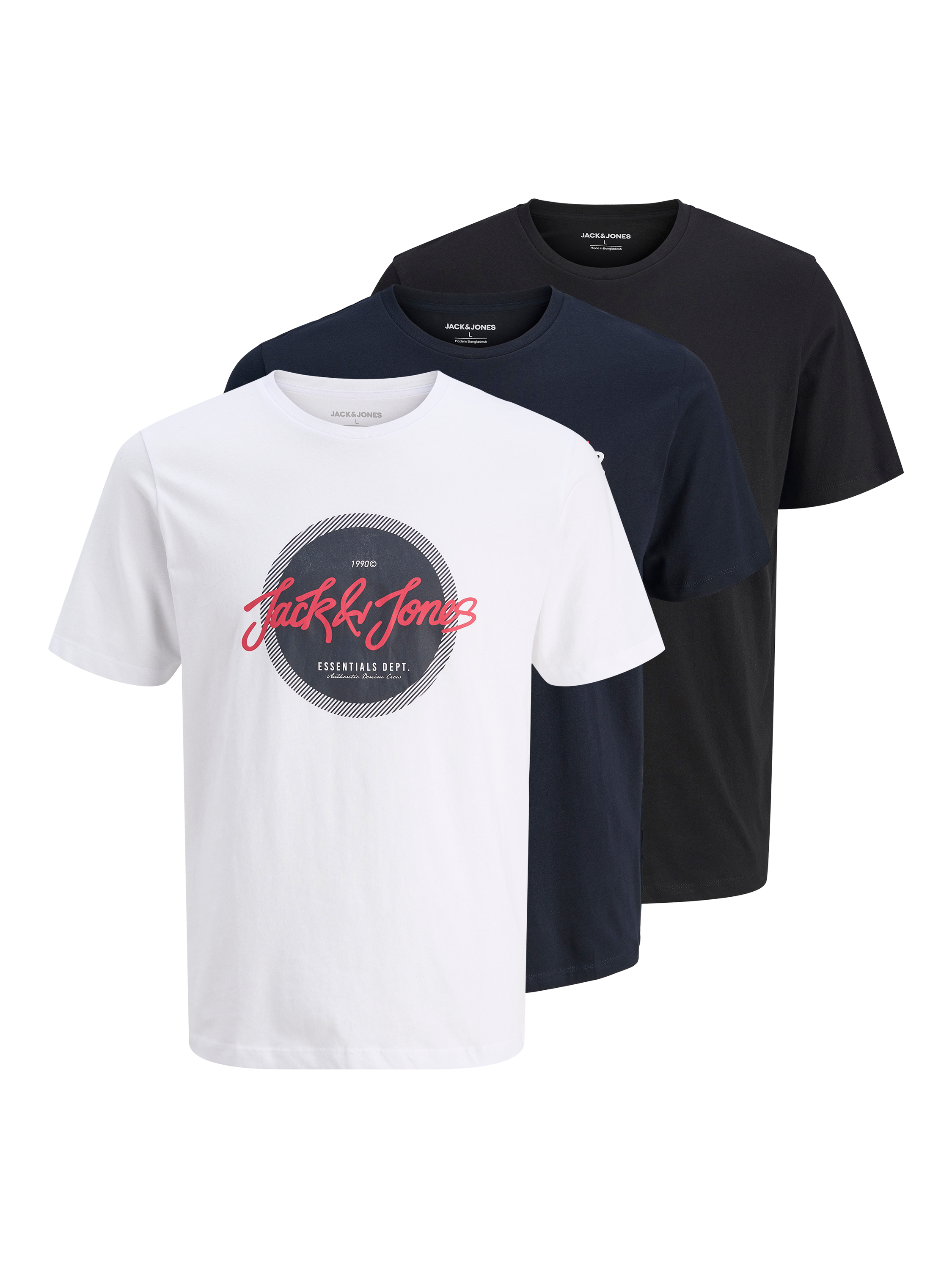 Thumbnail - Plus Size 3er-pack Logo T-shirt