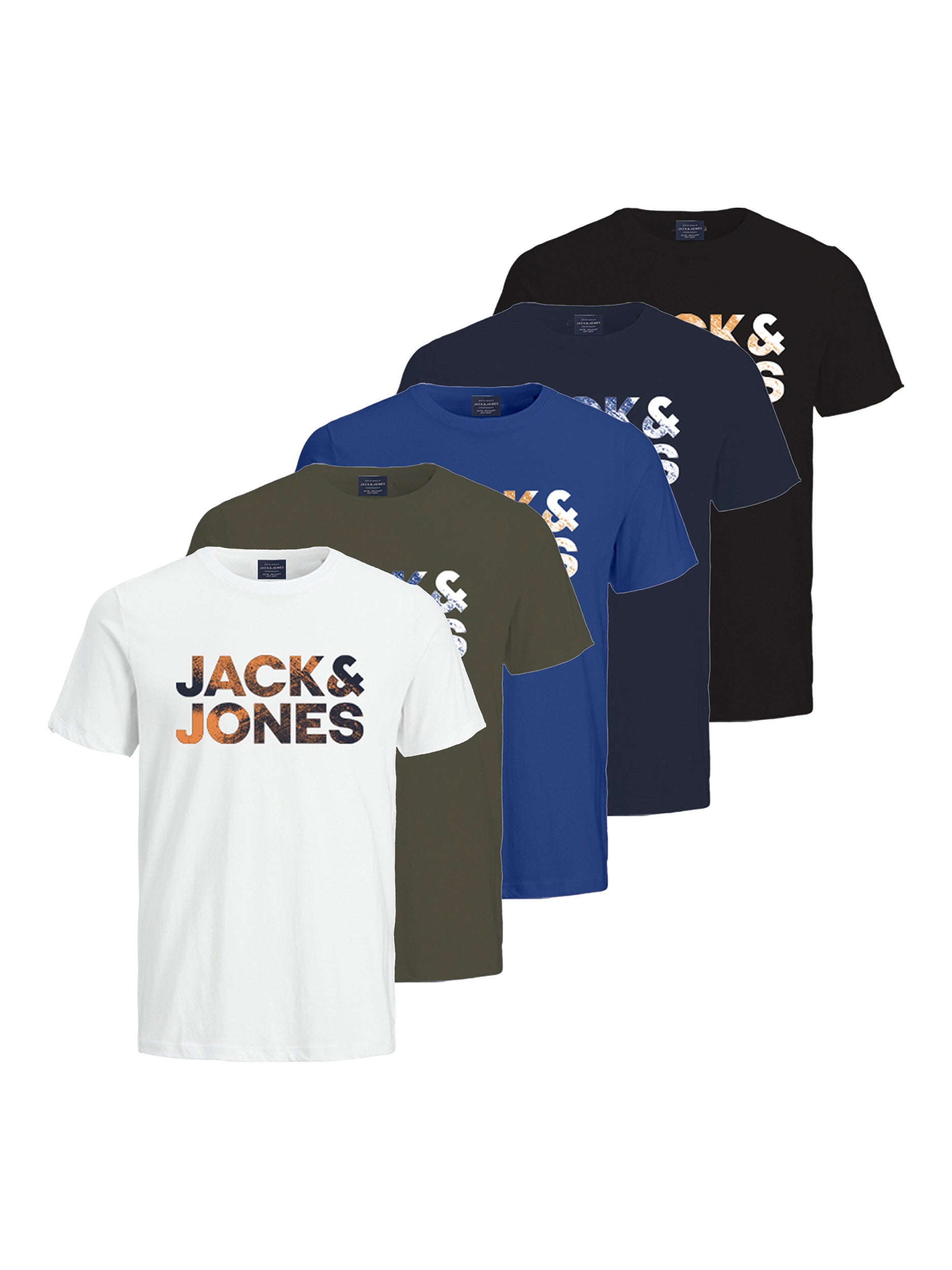 Thumbnail - 5er-pack Rundhalsausschnitt T-shirt