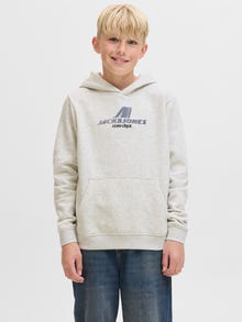 Jack & Jones Φούτερ με κουκούλα Junior -White Melange - 12288727