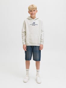 Jack & Jones Φούτερ με κουκούλα Junior -White Melange - 12288727