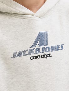 Jack & Jones Hoodie Junior -White Melange - 12288727