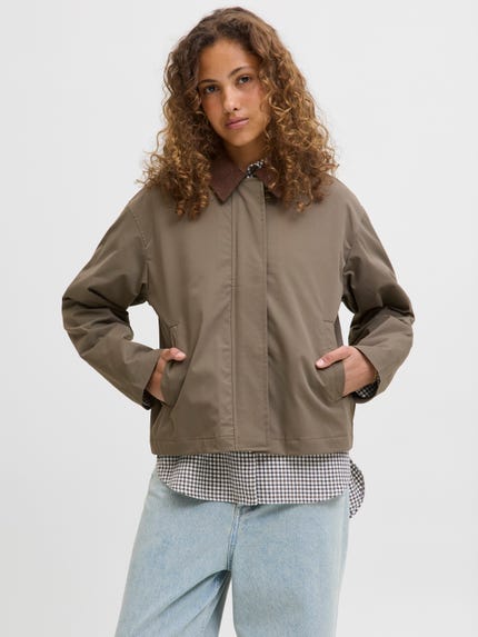 JJXX Serena high neck quilted jacket in green JJXX Serena high neck quilted jacket in green