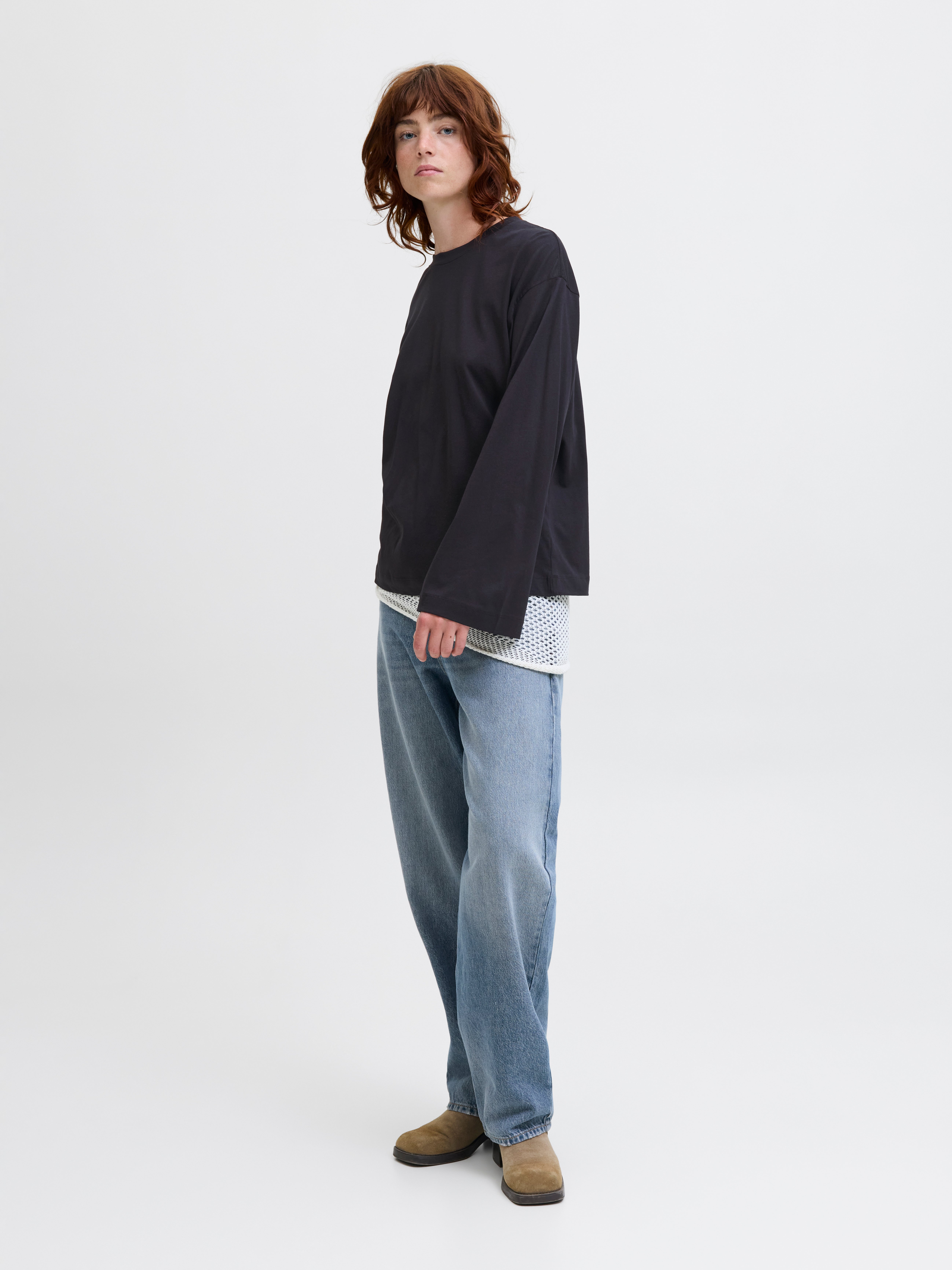 ARGUE SOFY LONG-T-SHIRTS/NUDE、BLACK Amazon.com: Beige Tops for Women Square Neck T Shirts for