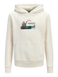 Jack & Jones Kapuzenpullover -Antique White - 12289412