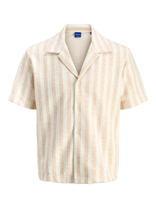 Jack & Jones Szeroki kołnierz włoski Koszula polo -Mocha Meringue - 12290528