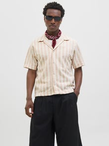 Jack & Jones Szeroki kołnierz włoski Koszula polo -Mocha Meringue - 12290528