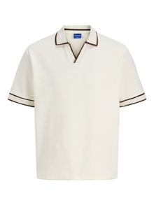 Jack & Jones Gespreide kraag Polo shirt -Cloud Dancer - 12290529