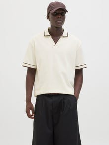 Jack & Jones Gespreide kraag Polo shirt -Cloud Dancer - 12290529
