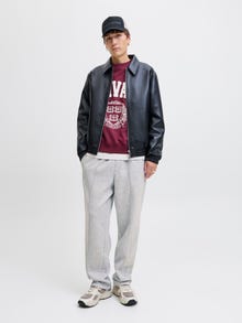 Jack & Jones Pantalon ample Loose Fit -Light Grey Melange - 12290624