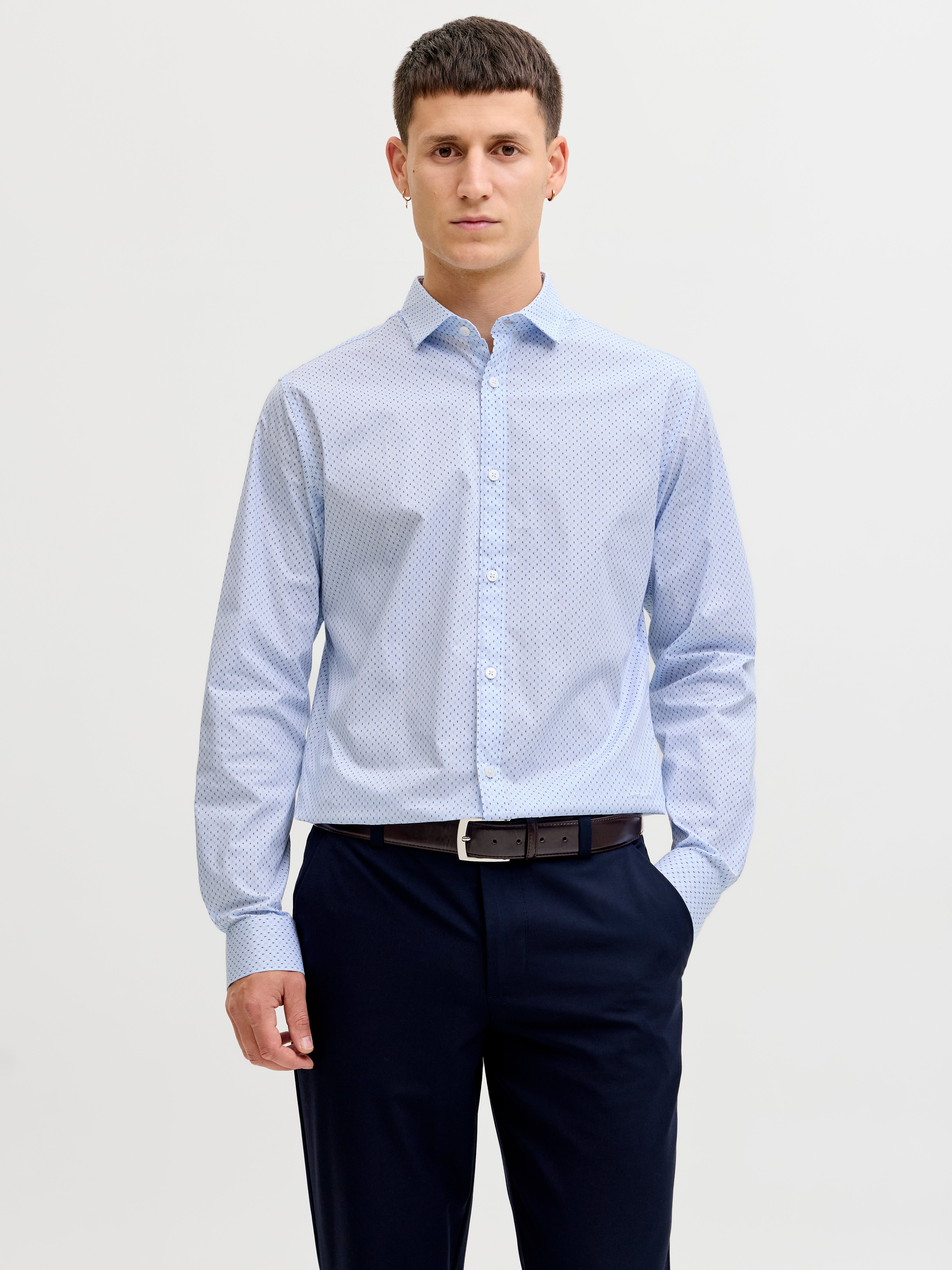 Thumbnail - Slim Fit Popelin Hemd