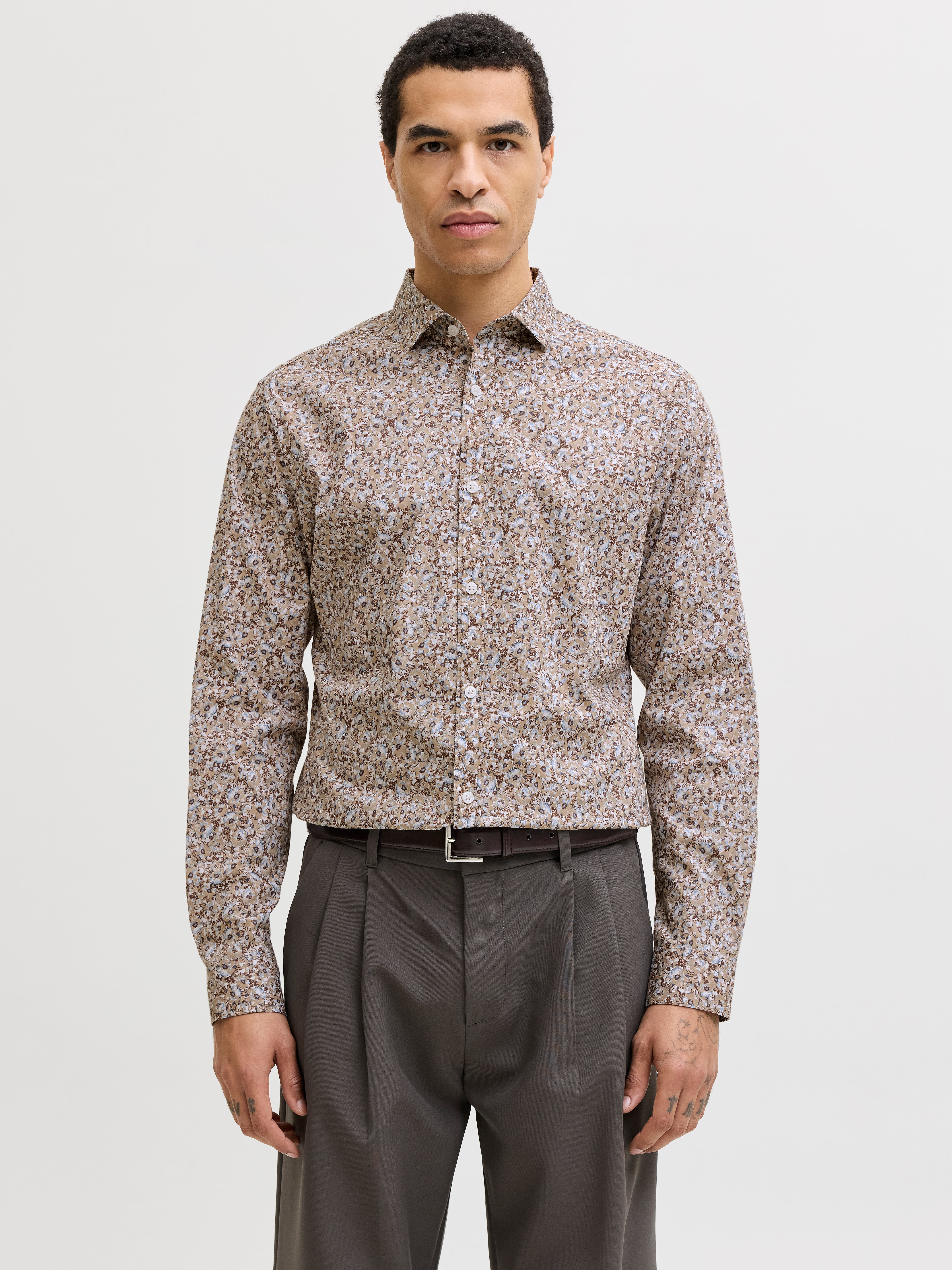 Slim Fit Popelin Hemd