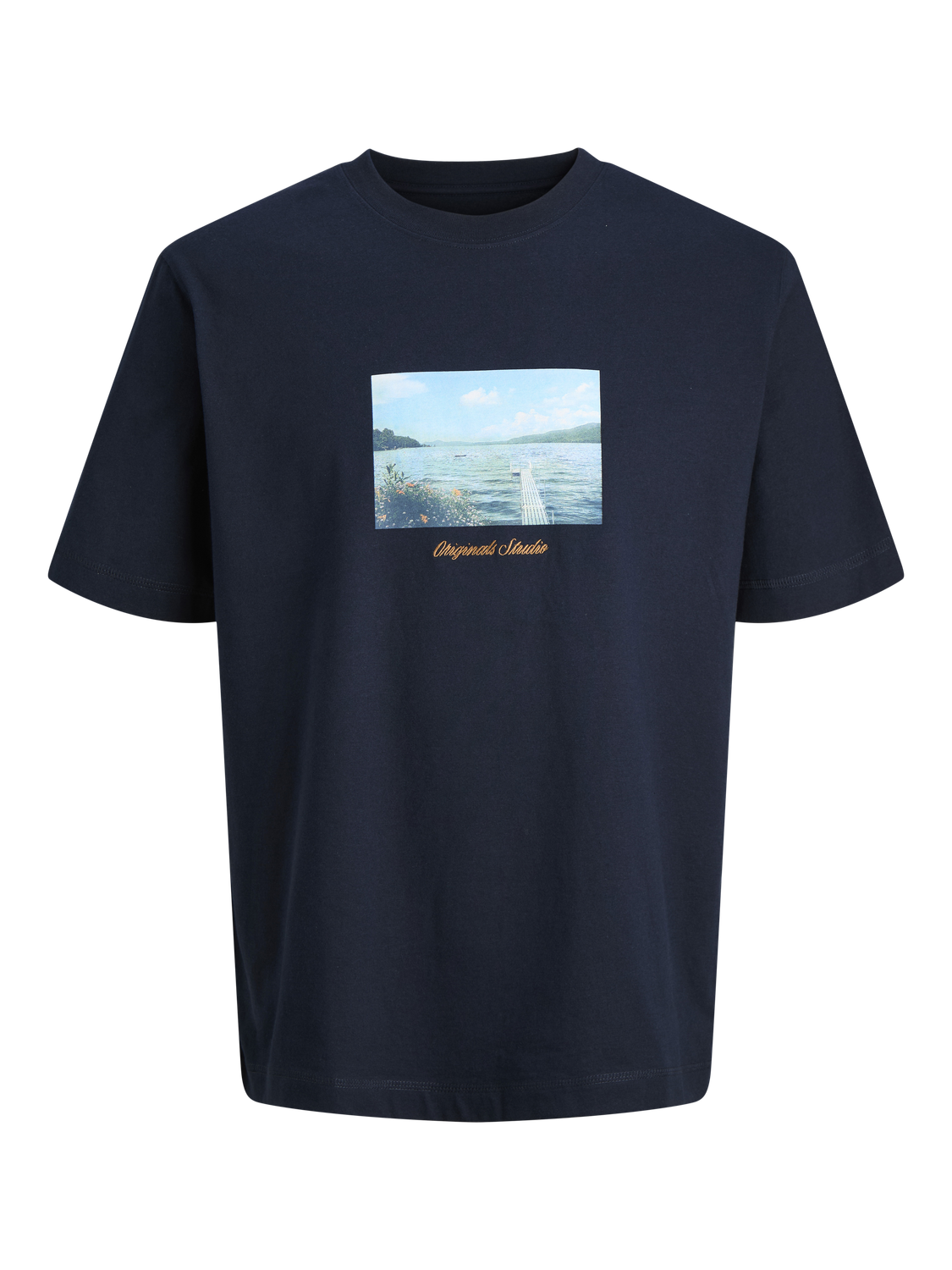 Jack Jones Jjbrandy Tee Ss Crew Neck Ln Sky Captain - T-shirt Für Jack Jones Jjbrandy Tee Ss Crew Neck Ln Sky Captain - T-shirt Für