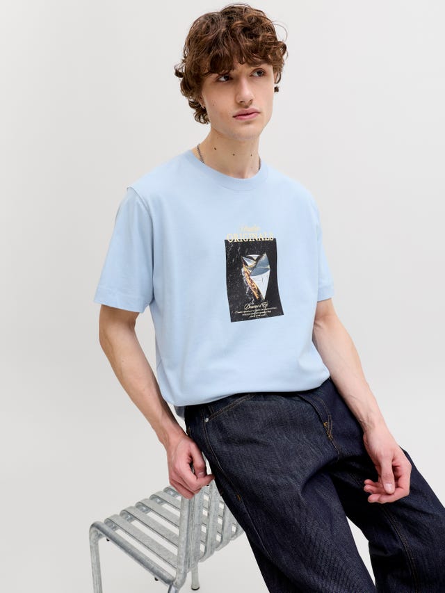 T-shirt grande taille Jack & Jones JCOMAP SUMMER LOGO Flint Stone T-shirt grande taille Jack & Jones JCOMAP SUMMER LOGO Flint Stone