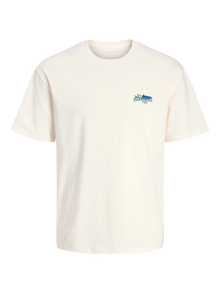 Jack & Jones Crew neck T-shirt -Egret - 12291090