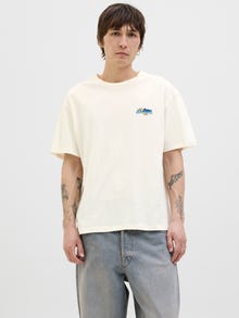 Jack & Jones Crew neck T-shirt -Egret - 12291090