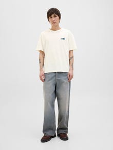 Jack & Jones Crew neck T-shirt -Egret - 12291090