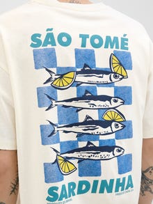 Jack & Jones Crew neck T-shirt -Egret - 12291090