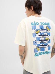Jack & Jones Crew neck T-shirt -Egret - 12291090