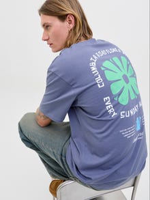 Jack & Jones Rundhalsausschnitt T-shirt -Nightshadow Blue - 12291095